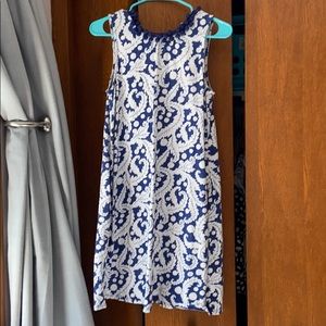 Boden paisley Pom Pom sleeveless dress